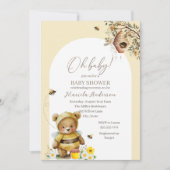 Invitation Aquarelle moderne Baby shower d'abeille douce (Devant)