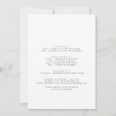 Invitation Aquarelle moderne | Bachelorette Bleue Week-end (Dos)