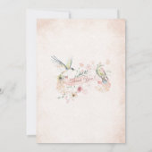 Invitation Aquarelle moderne Baptême Magique Fée Florale Pr (Dos)