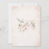 Invitation Aquarelle moderne Baptême Magique Fée Florale Pr (Dos)