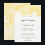 Invitation Aquarelle moderne bat mitzvah jaune pâle gris<br><div class="desc">par kat massard >>> kat@simplysweetPAPERIE.com << - - - - - - - - - - - - - - - - - - - - - - - - - - - - - - - - - - - - - Aimer le design, mais aimerait voir quelques changements...</div>