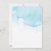 Invitation Aquarelle moderne Bleu GARÇON Sainte Confirmation (Dos)