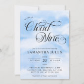 Invitation Aquarelle moderne Blue Cloud Neuf Baby shower (Devant)