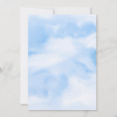 Invitation Aquarelle moderne Blue Cloud Neuf Baby shower (Dos)