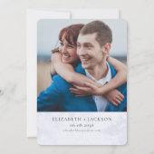 Invitation Aquarelle moderne Blue Gold Mountain Mariage photo (Dos)