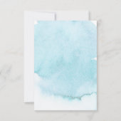 Invitation Aquarelle moderne Blue Gold Sweet 16 Seize (Dos)