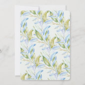 Invitation Aquarelle Moderne Boho Branches Feuilles Mariage (Dos)