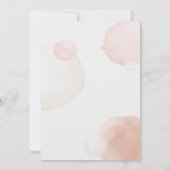 Invitation Aquarelle moderne Boho Bubble Gold Cross Baptême (Dos)