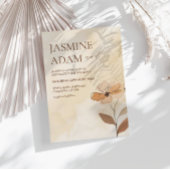 Invitation Aquarelle moderne Boho Floral Mariage d'automne