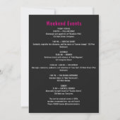 Invitation Aquarelle moderne Boisson rose Bachelorette Week-e (Dos)