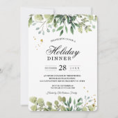 Invitation Aquarelle moderne Branche des Feuilles verts (Devant)