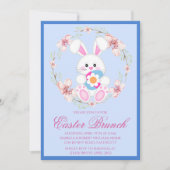 Invitation Aquarelle moderne Chasse aux oeufs de Brunch de Pâ (Devant)