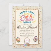 Invitation Aquarelle moderne Chasse aux oeufs de Brunch de Pâ (Devant)