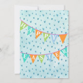 Invitation Aquarelle moderne Chasse aux oeufs de Brunch de Pâ (Dos)