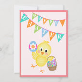 Invitation Aquarelle moderne Chasse aux oeufs de Brunch de Pâ (Dos)