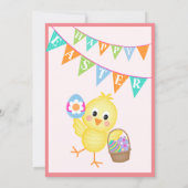 Invitation Aquarelle moderne Chasse aux oeufs de Brunch de Pâ (Dos)