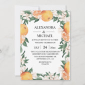 Invitation Aquarelle moderne Citrus Boho Mariage botanique (Devant)