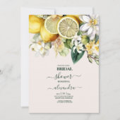Invitation Aquarelle moderne Citrus Lemon Bride (Devant)