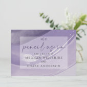 Invitation Aquarelle moderne de pochoir Us Plum (Debout devant)