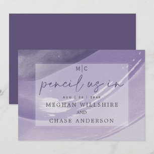 Invitation Aquarelle moderne de pochoir Us Plum