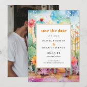 Invitation Aquarelle moderne Désert du sud-ouest Enregistrer (Devant / Derrière)