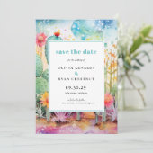 Invitation Aquarelle moderne Désert du sud-ouest Enregistrer (Debout devant)