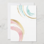 Invitation Aquarelle moderne Elégante Blush Pink Gold Invitat (Dos)
