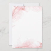 Invitation Aquarelle moderne élégante Faisons la fête rose (Dos)