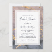 Invitation Aquarelle moderne et Fête des mariées or (Devant)