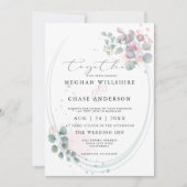 Invitation Aquarelle moderne Eucalyptus Foliage BarefootBride (Devant)