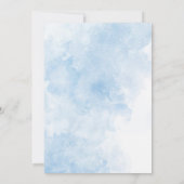 Invitation Aquarelle moderne Fête des mariées de fleurs bleue (Dos)