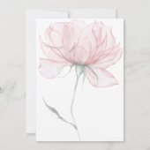 Invitation Aquarelle moderne Fête des mariées florale rose (Dos)