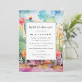 Invitation Aquarelle moderne Fête des mariées sud-ouest du dé (Debout devant)
