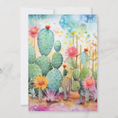 Invitation Aquarelle moderne Fête des mariées sud-ouest du dé (Dos)