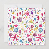 Invitation Aquarelle moderne Floral rose violet (Dos)