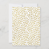 Invitation Aquarelle moderne Gold Safari Animaux Anniversaire (Dos)