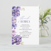 Invitation Aquarelle moderne Iris Lilac Fête des mariées Brun (Debout devant)