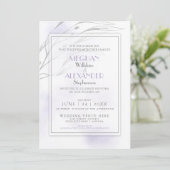 Invitation Aquarelle moderne Lilac (Debout devant)