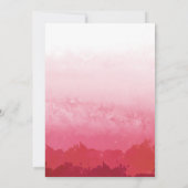 Invitation Aquarelle moderne | Mariage avant et arrière rose (Dos)