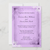 Invitation Aquarelle moderne Mariage violet floral (Dos)