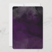 Invitation Aquarelle moderne Moody Plum Purple Chic Mariage (Dos)