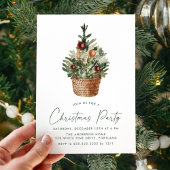 Invitation Aquarelle moderne Noël Arbre fête