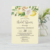 Invitation Aquarelle moderne Pastel Citron jaune & Leaf Inv (Debout devant)