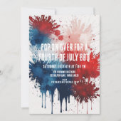 Invitation Aquarelle moderne Patriotique 4 juillet barbecue (Devant)