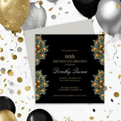 Invitation Aquarelle moderne Peacock Feathday