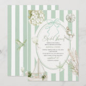 Invitation Aquarelle moderne Plage tropicale Palm Serenity Sa (Devant / Derrière)