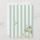 Invitation Aquarelle moderne Plage tropicale Palm Serenity Sa (Dos)