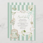 Invitation Aquarelle moderne Plage tropicale Palm Serenity Sa (Devant / Derrière)