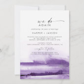 Invitation Aquarelle Moderne | Renouvellement de Vœux Purple  (Devant)