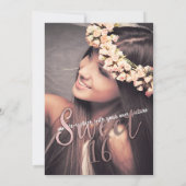 Invitation Aquarelle moderne Rose or & bleu doux 16 Photo (Dos)